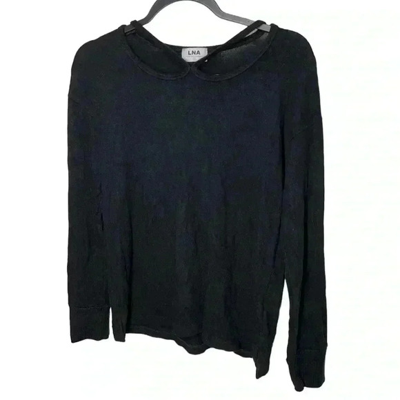 LNA Soft Black Front Cut Out Sweater S - Picture 1 of 4
